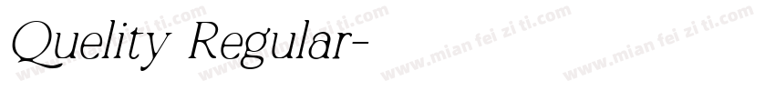 Quelity Regular字体转换
